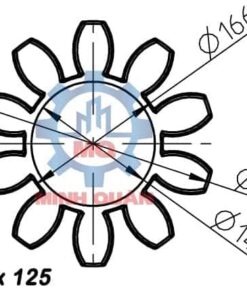 Dimensions Spider Rotex 125