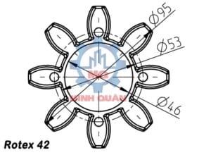 Kích thước vòng đệm Rotex 42 pider KTR