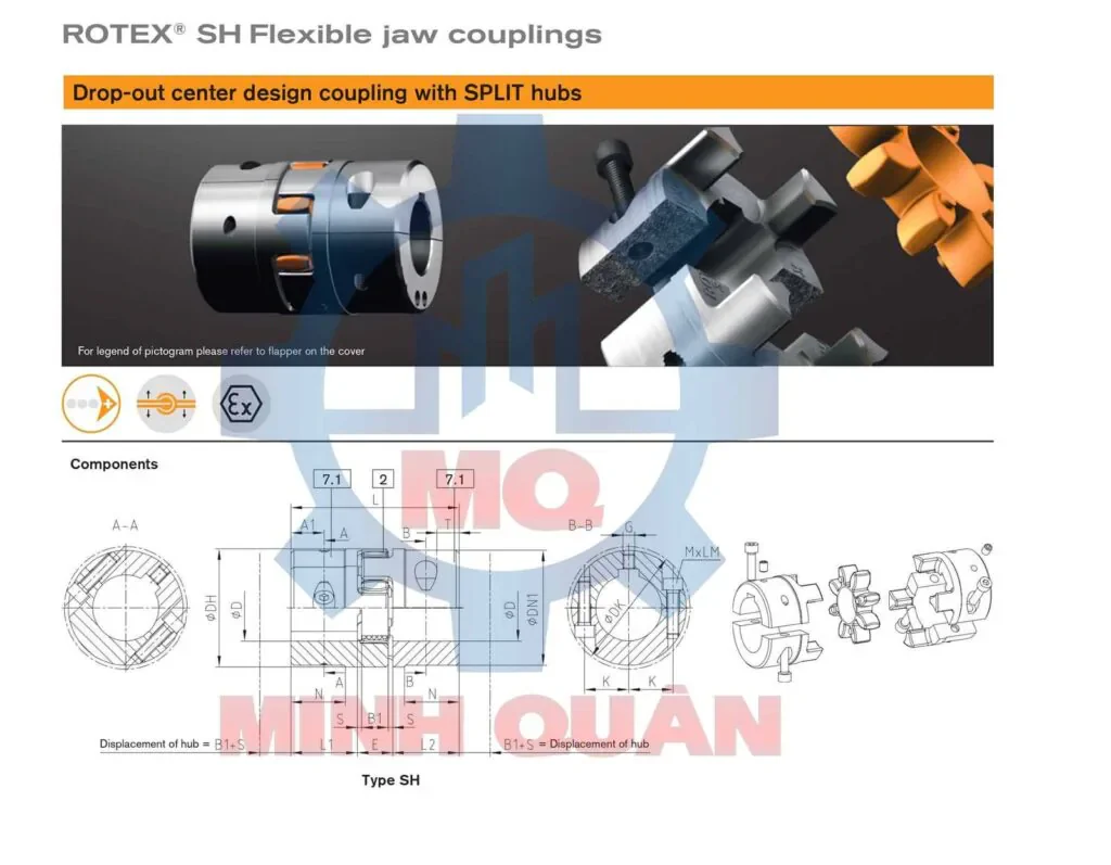 Bv Khop Noi Rotex Ktr With Split Hubs