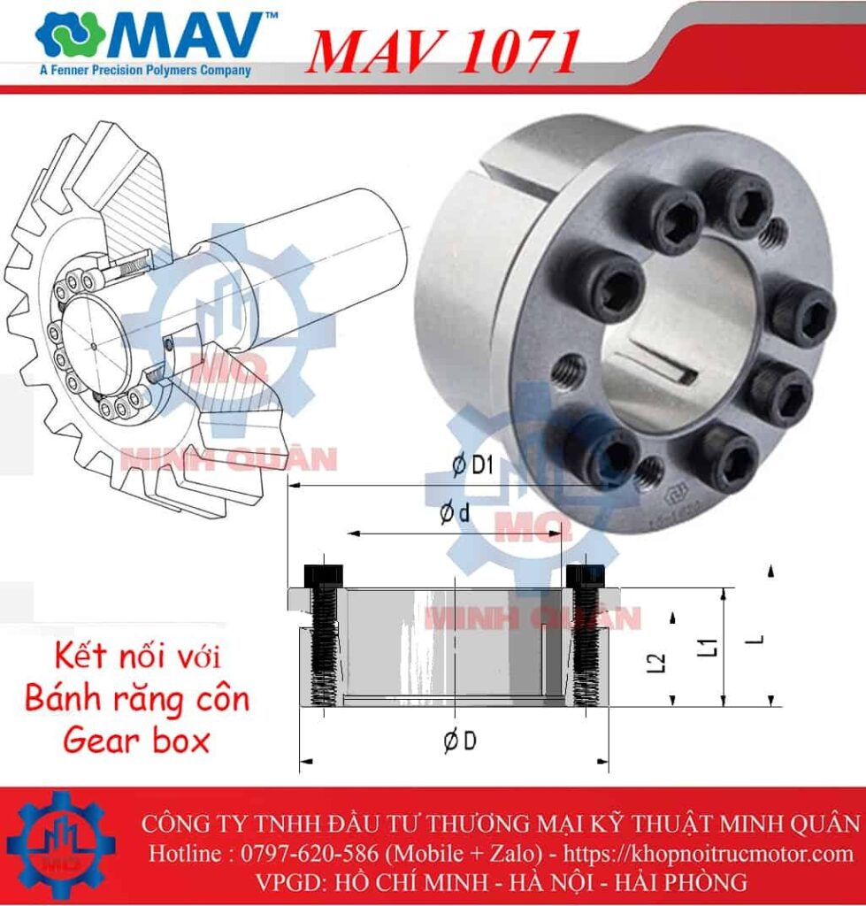 Locking Assembly MAV 1071 Khóa Trục Côn Italy - Minh Quân TTI