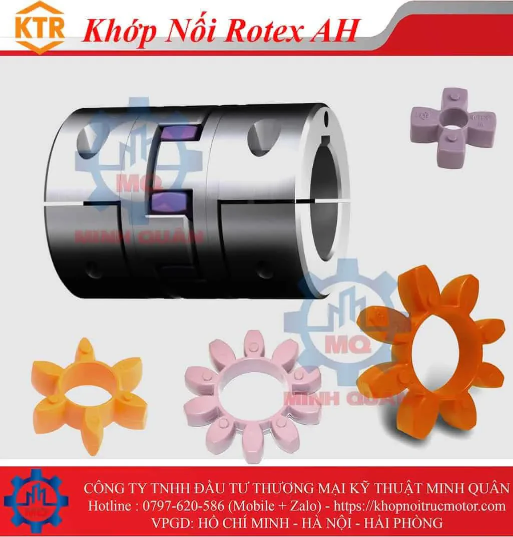 Khớp nối trục ktr Rotex xiết kẹp 10 Khop Noi Rotex Ah