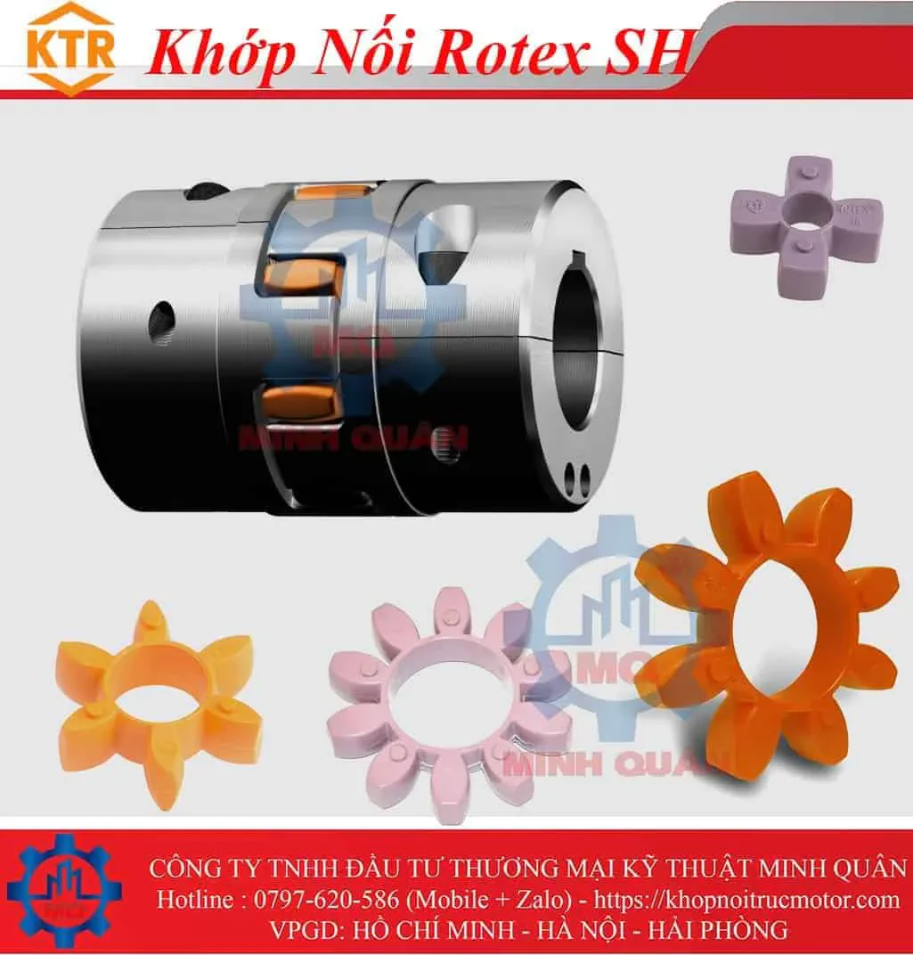 Khớp nối trục ktr Rotex xiết kẹp 8 Khop Noi Rotex Sh