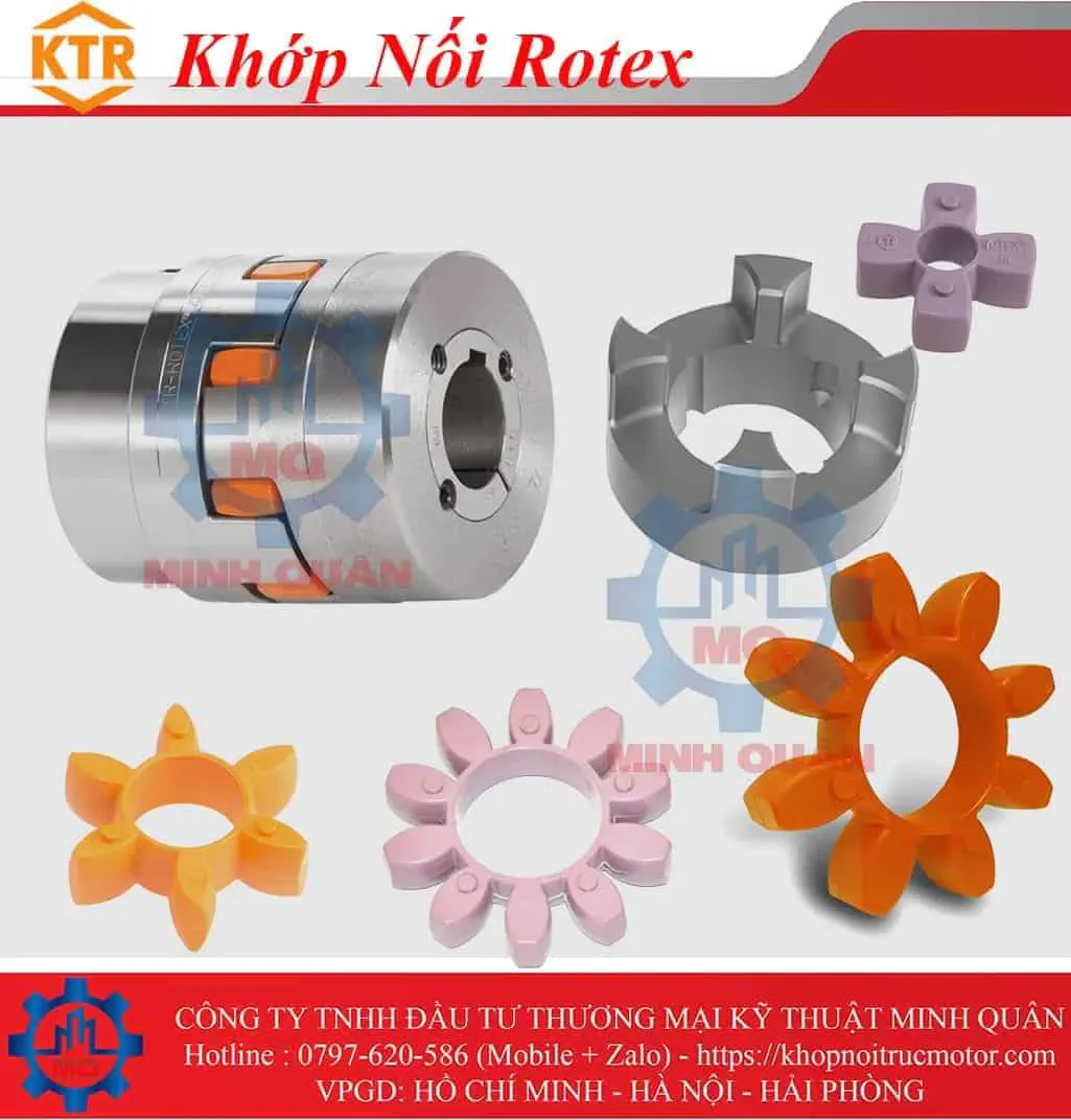 Khớp nối trục ktr Rotex có ống lót côn 1 Khop Noi Rotex Taper Clamping Sleeve
