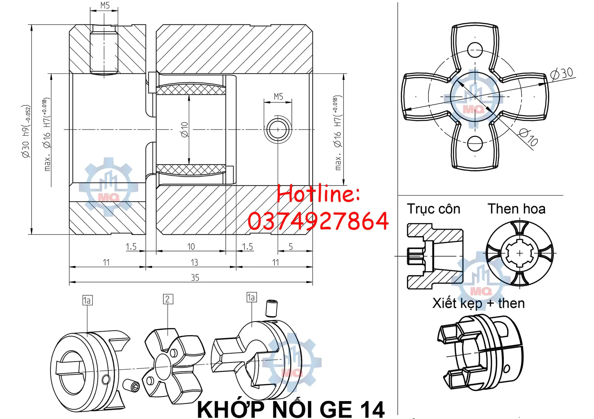 Khớp nối GE vật liệu thép giá tốt 6 Khớp nối GE vật liệu thép giá tốt