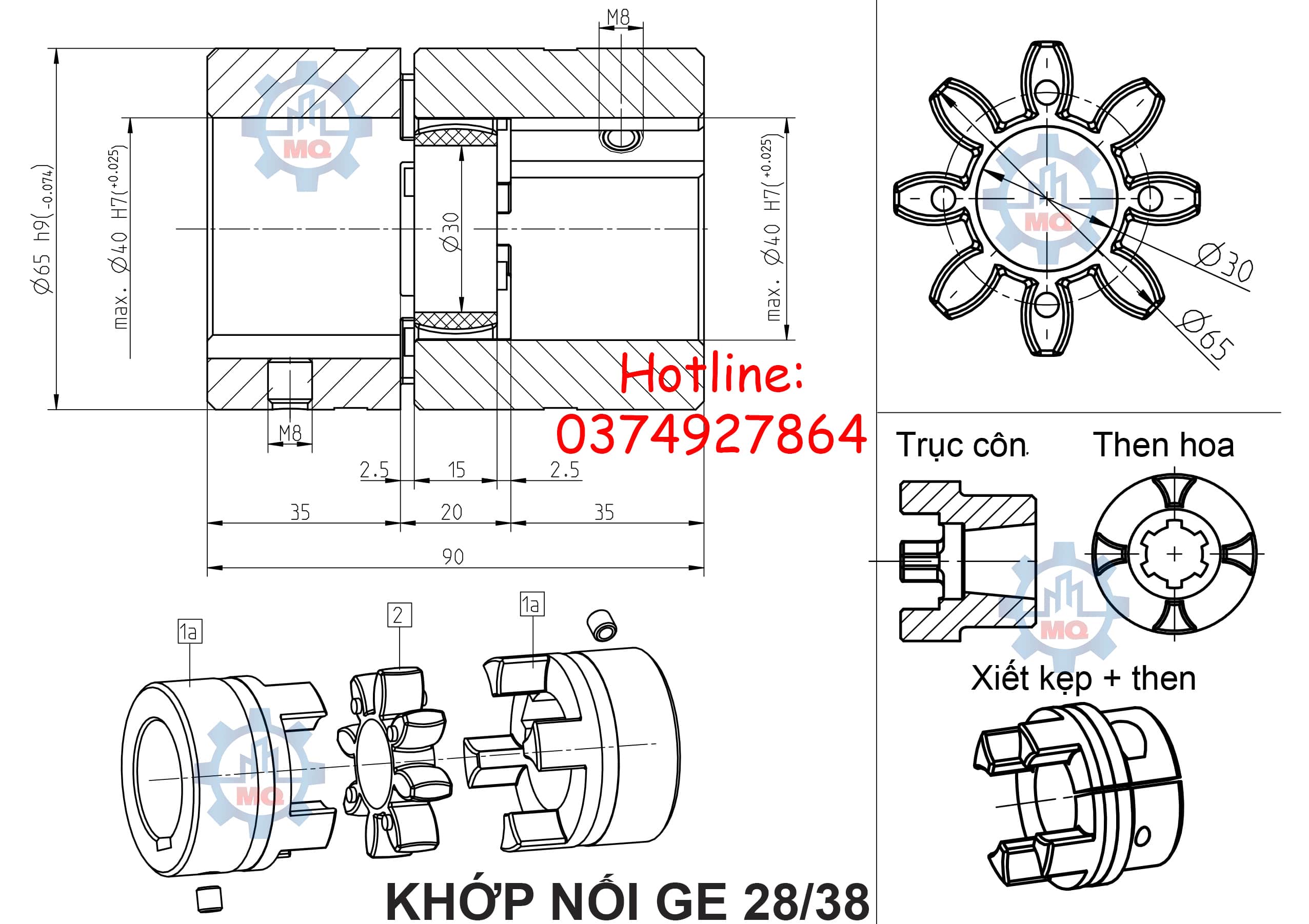Khớp nối GE vật liệu thép giá tốt