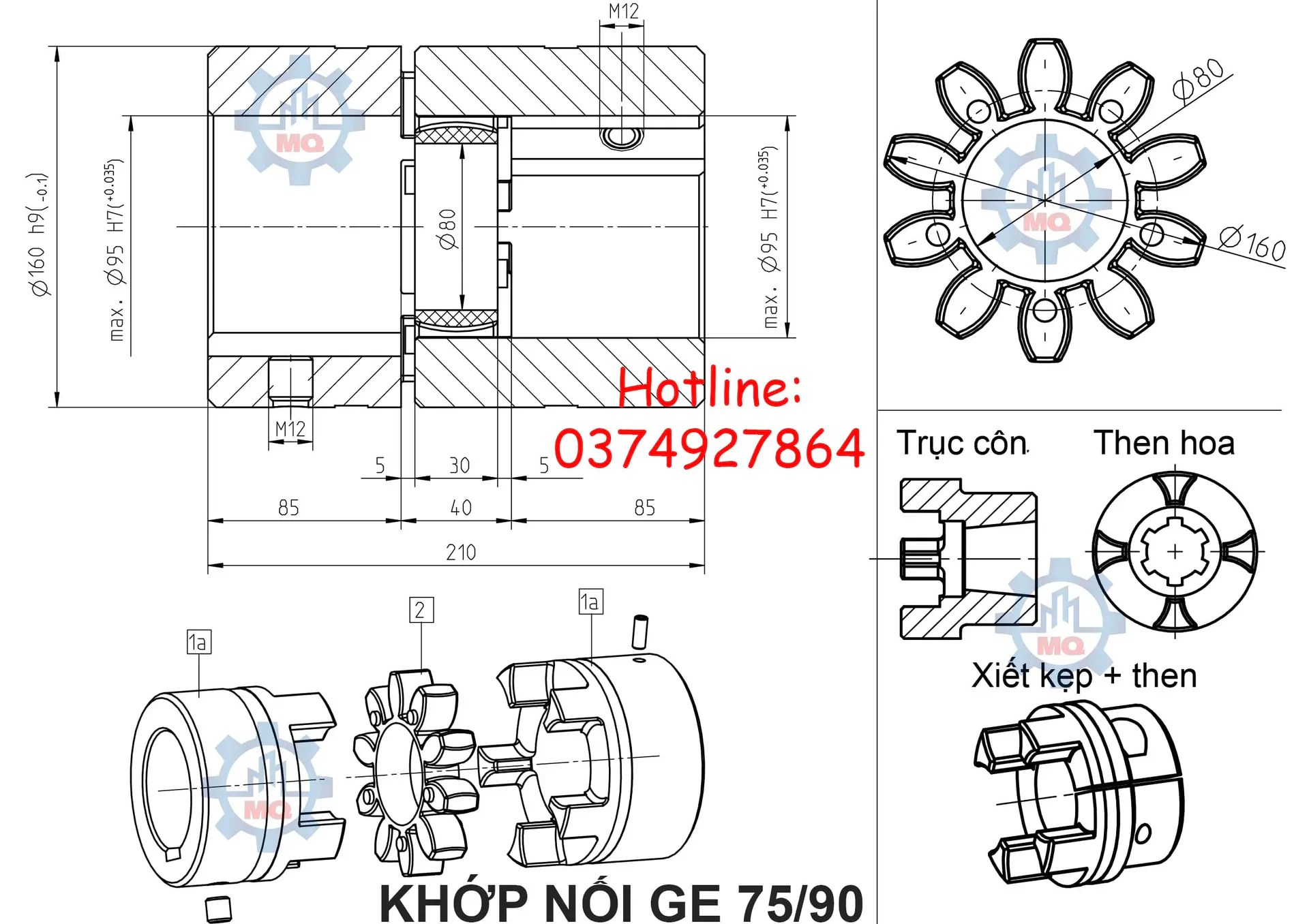 Khớp nối GE vật liệu thép giá tốt 15 Khớp nối GE vật liệu thép giá tốt